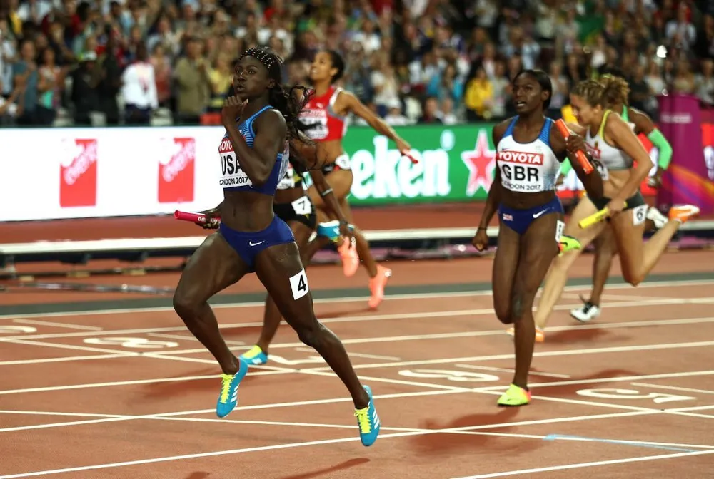 Bowie thi đấu tại giải điền kinh vô địch thế giới 2017. Ảnh: GETTY