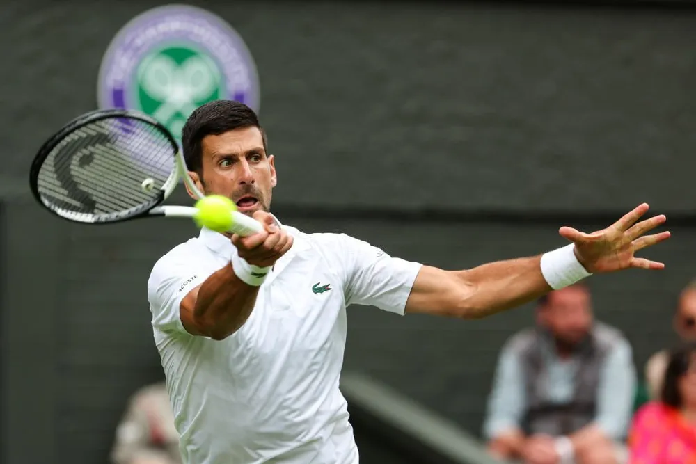 Djokovic giành chiến thắng thứ 40 liên tiếp tại Grand Slam mặt sân cỏ. Ảnh: GETTY Djokovic giành chiến thắng thứ 40 liên tiếp tại Grand Slam mặt sân cỏ. Ảnh: GETTY