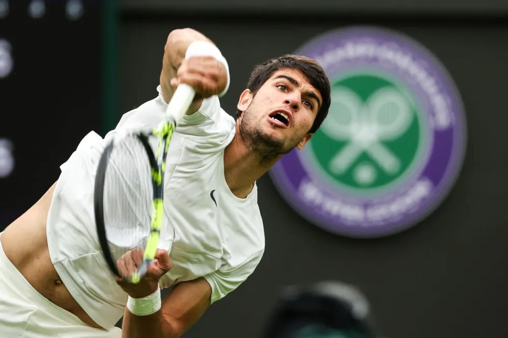 Hạt giống số 1 Wimbledon Carlos Alcaraz. Ảnh: GETTY