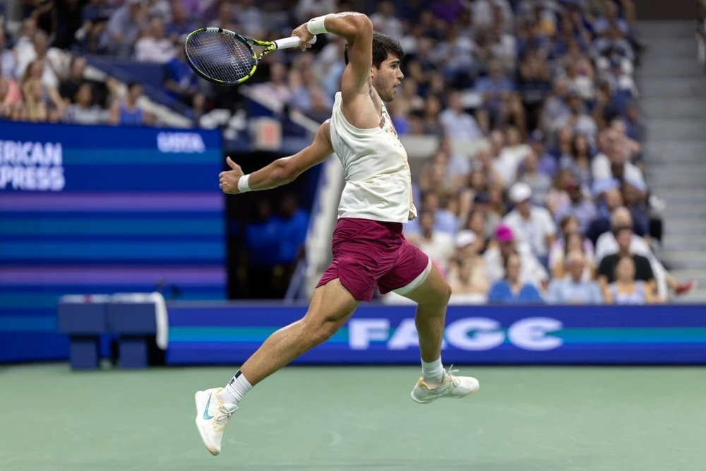 Alcaraz chính thức đánh mất vị trí số 1 thế giới sau giải Mỹ mở rộng. Ảnh: GETTY