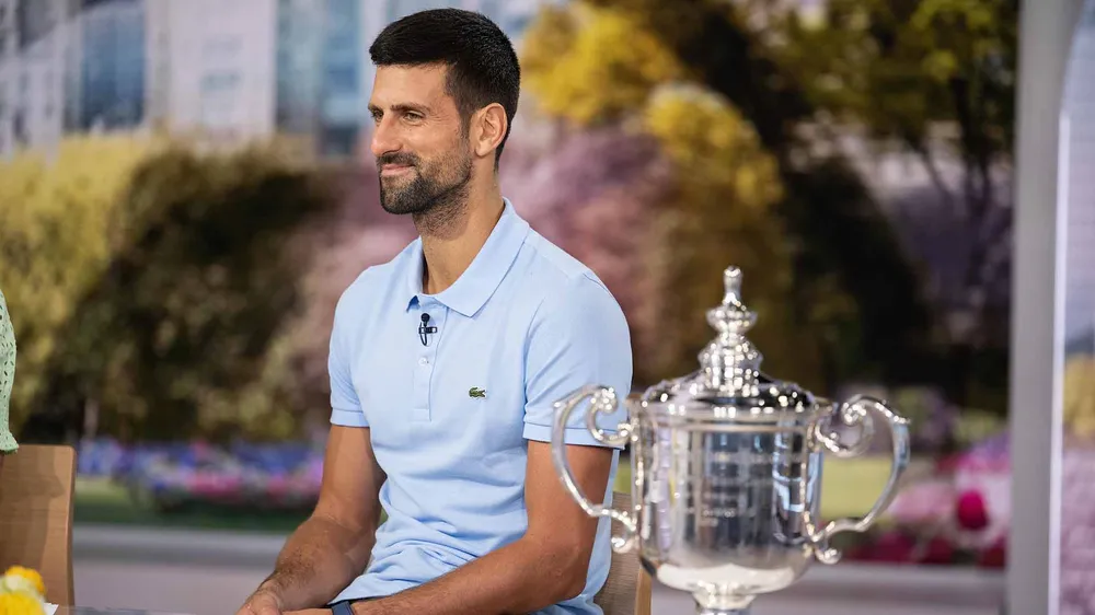 Tay vợt số 1 nam thế giới Djokovic tại buổi talkshow TODAY. Ảnh: GETTY djokovic-my-mo-rong_NBC.jpeg