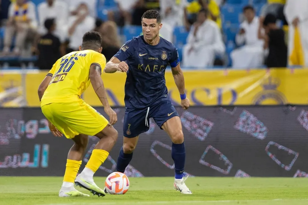 Siêu sao Cristiano Ronaldo trong màu áo CLB Al-Nassr. Ảnh: GETTY cristiano-ronaldo-al.jpg