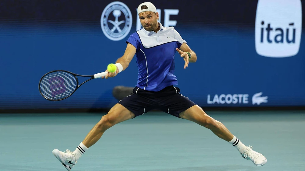 Sinner tranh vô địch Miami Open với cựu binh Dimitrov (ảnh). Ảnh: GETTY tranh vô địch Miami Open