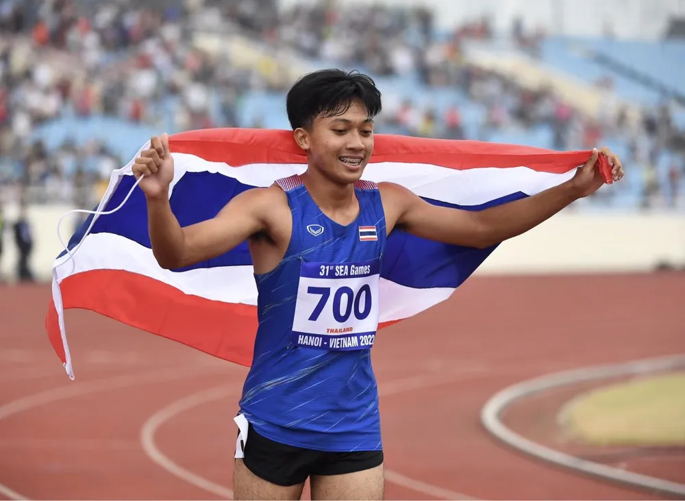 Puripol giành hat-trick HCV tại SEA Games ở Hà Nội. Ảnh: BKP “thần đồng” điền kinh Thái Lan