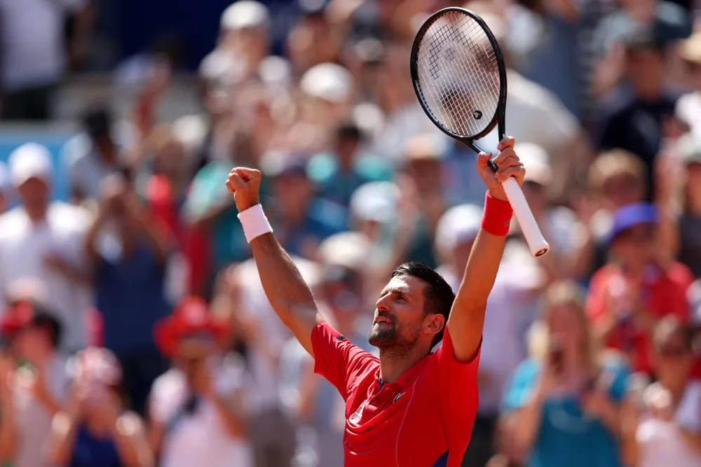 Djokovic ăn mừng trận thắng Nadal. Ảnh: ATP Djokovic “hạ gục nhanh tiêu diệt gọn” Nadal