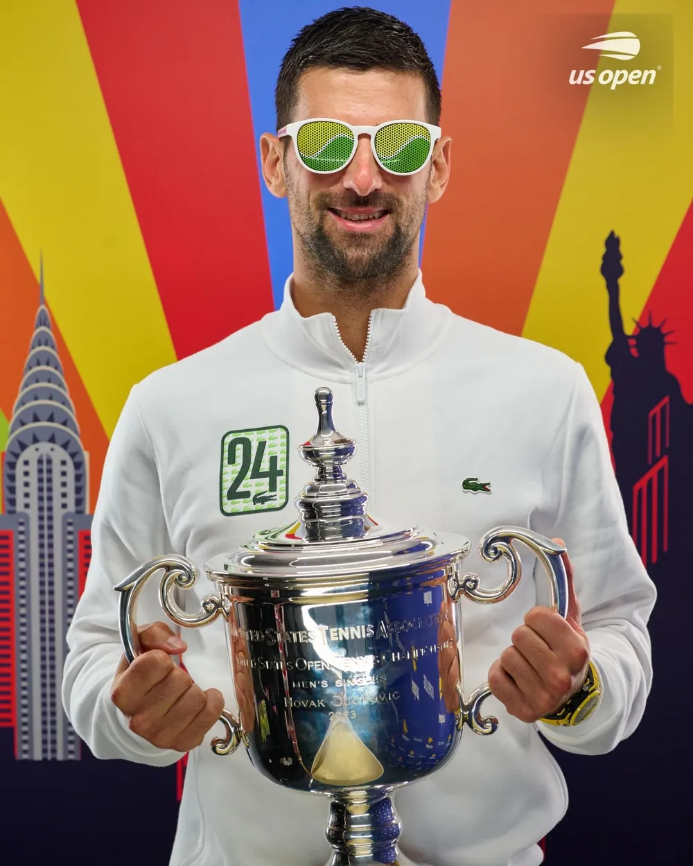 Djokovic đoạt danh hiệu Grand Slam thứ 24 tại Mỹ Mở rộng 2023. Ảnh: US.OPEN vô địch giải Mỹ Mở rộng