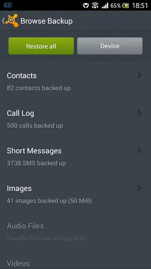 Sao lưu và phục hồi dữ liệu trên thiết bị Android với Avast Mobile Backup ảnh 5 Sao lưu và phục hồi dữ liệu trên thiết bị Android với Avast Mobile Backup ảnh 5