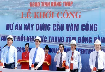 Khởi công cầu Vàm Cống ảnh 1