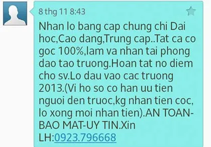 Có bằng đại học chỉ sau một giờ! ảnh 2 Có bằng đại học chỉ sau một giờ! ảnh 2