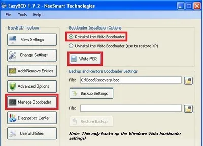 Tạo menu dual-boot sau khi cài Windows XP song song Vista/7 ảnh 7 Tạo menu dual-boot sau khi cài Windows XP song song Vista/7 ảnh 7