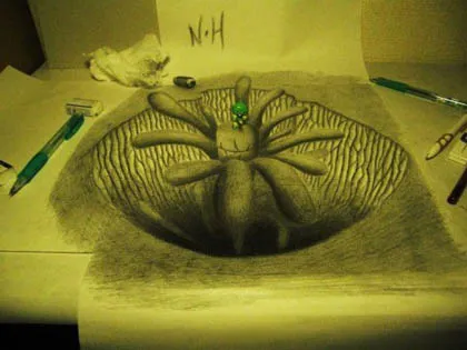 Bộ tranh 3D độc đáo được vẽ bằng bút chì ảnh 14