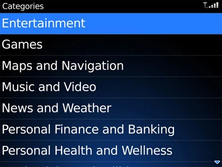 Ứng dụng được chia thành nhiều lĩnh vực khác nhau.