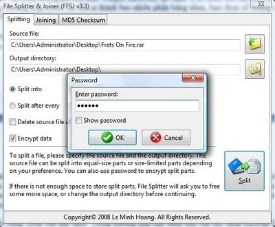 Hướng dẫn chia nhỏ và ghép file nhanh chóng ảnh 3 Hướng dẫn chia nhỏ và ghép file nhanh chóng ảnh 3