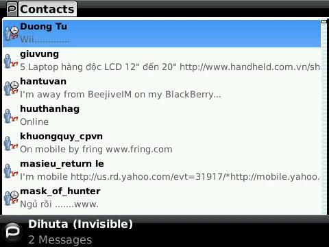 Palringo - Phần mềm Chat miễn phí trên BlackBerry ảnh 8 Palringo - Phần mềm Chat miễn phí trên BlackBerry ảnh 8