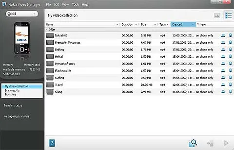 Nokia Video Manager. Nokia Video Manager.