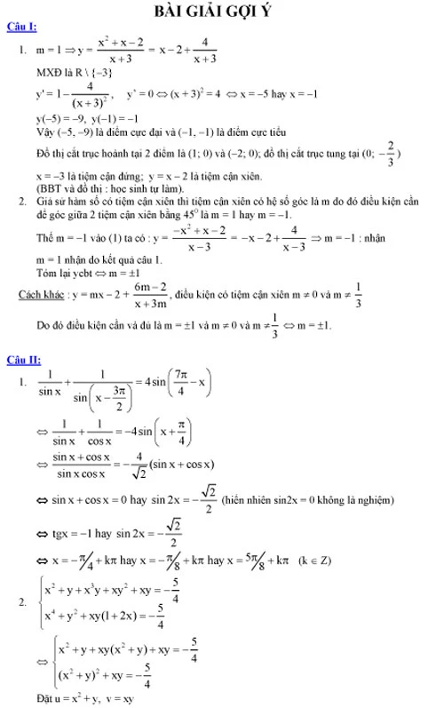 Gợi ý giải đề thi môn Toán, khối A năm 2008 ảnh 2