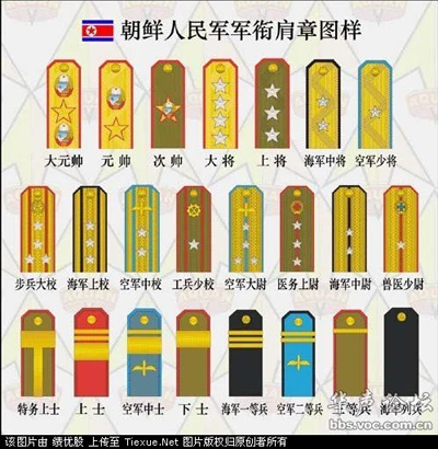 Hệ thống quân hàm trong quân đội Bắc Triều Tiên ảnh 3