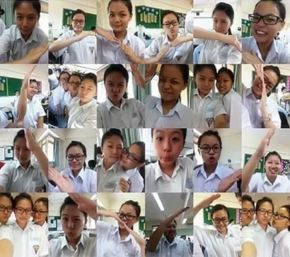 Mốt chụp ảnh tạo hình bằng cánh tay của cư dân mạng ảnh 3