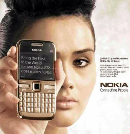 Poster về 72 chiếc Nokia E72 bán ra ở Indonesia. Ảnh: Gsmarena.