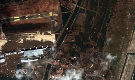 Nhật Bản trước và sau động đất qua Googe Earth ảnh 10