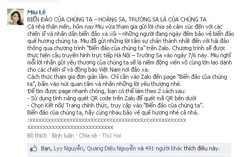 Sao rầm rộ kêu gọi "fan" hướng về biển đảo ảnh 2