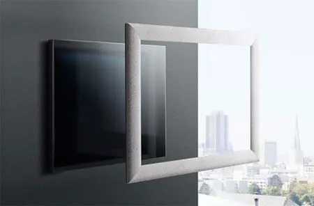 Màn hình viền gỗ, da cá sấu và kim loại quý ảnh 8