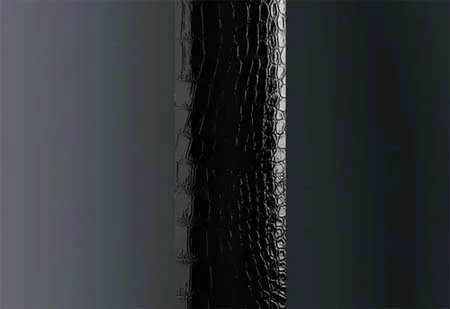 Màn hình viền gỗ, da cá sấu và kim loại quý ảnh 4