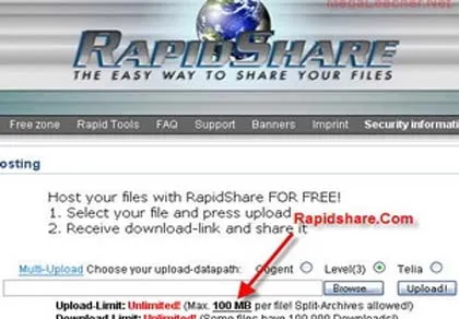 RapidShare bị yêu cầu lọc dữ liệu trước khi đăng ảnh 1 RapidShare bị yêu cầu lọc dữ liệu trước khi đăng ảnh 1