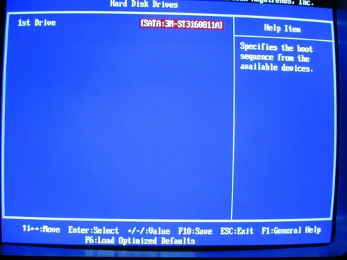 Hình C: Màn hình Hard Disk Drives chỉ hiển thị SATA hard disk.