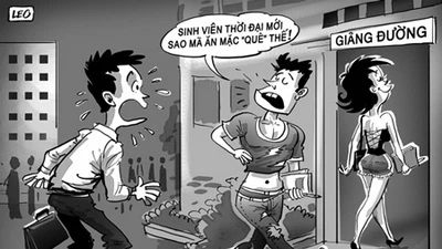 Khoe “hàng” trên giảng đường ảnh 1