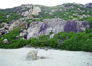 Đá và đá là đặc trưng của biển miền Trung.