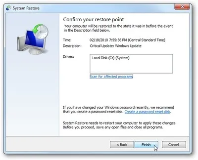 Sử dụng System Restore để khôi phục hệ thống trên Windows 7 ảnh 6