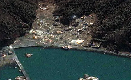 Nhật Bản trước và sau động đất qua Googe Earth ảnh 22