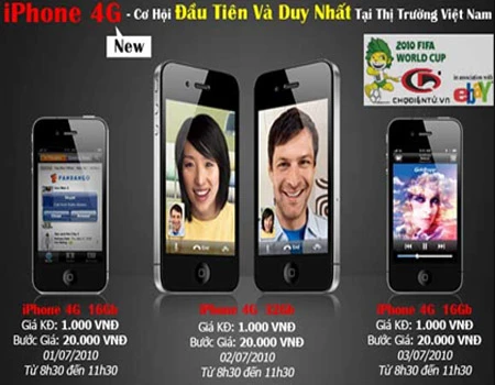 Đấu giá iPhone 4 với mức khởi điểm 1.000 đồng ảnh 1