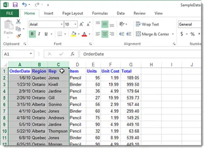 Cách tạm thời ẩn hàng, cột trong Excel 2013 ảnh 10 Cách tạm thời ẩn hàng, cột trong Excel 2013 ảnh 10