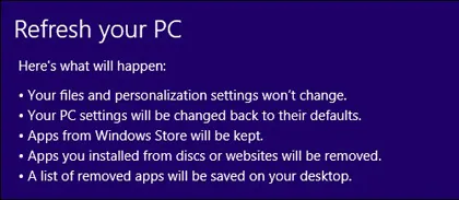 Tìm hiểu chức năng Refresh và Reset trên Windows 8 ảnh 2 Tìm hiểu chức năng Refresh và Reset trên Windows 8 ảnh 2