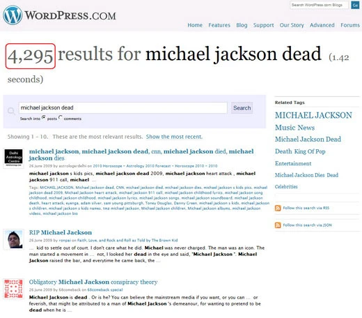 Nhiều web “gục ngã” cùng Michael Jackson ảnh 5