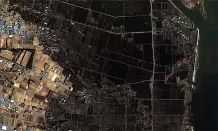 Nhật Bản trước và sau động đất qua Googe Earth ảnh 18