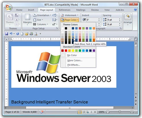 MS Word: In tài liệu Word kèm hình - màu nền ảnh 1 MS Word: In tài liệu Word kèm hình - màu nền ảnh 1