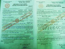 Mẫu hồ sơ được coi là giả có nội dung hoàn toàn như hồ sơ thật.