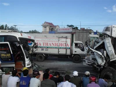 Hiện trường vụ tai nạn.