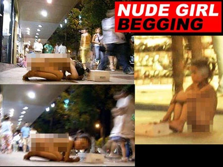 Dân Trung Quốc phẫn nộ vì bé gái ăn xin trần truồng ảnh 1