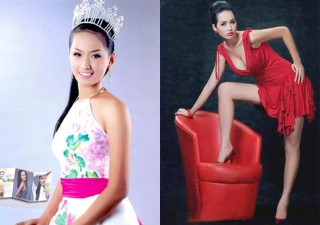 Hoa hậu Mai Phương Thuý khi mới đăng quang và ngày nay.