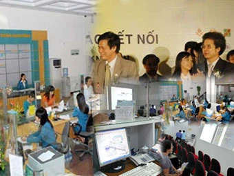 Những tên tuổi về ngân hàng như Á Châu, Sacombank, VIB Bank, Techcombank, Nam Á, NHTP CP Sài Gòn, Habubank... đã trở nên rất quen thuộc với khách hàng. (Ảnh: HD, PH, LAD)