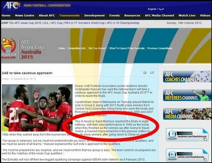 Đối thủ của Việt Nam bị trang web AFC gọi là "Khỉ cát" ảnh 1