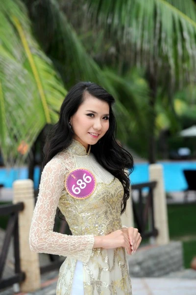 Thí sinh Hoa hậu Thế giới người Việt trong trang phục áo dài ảnh 12