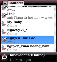 Palringo - Phần mềm Chat miễn phí trên BlackBerry ảnh 4 Palringo - Phần mềm Chat miễn phí trên BlackBerry ảnh 4