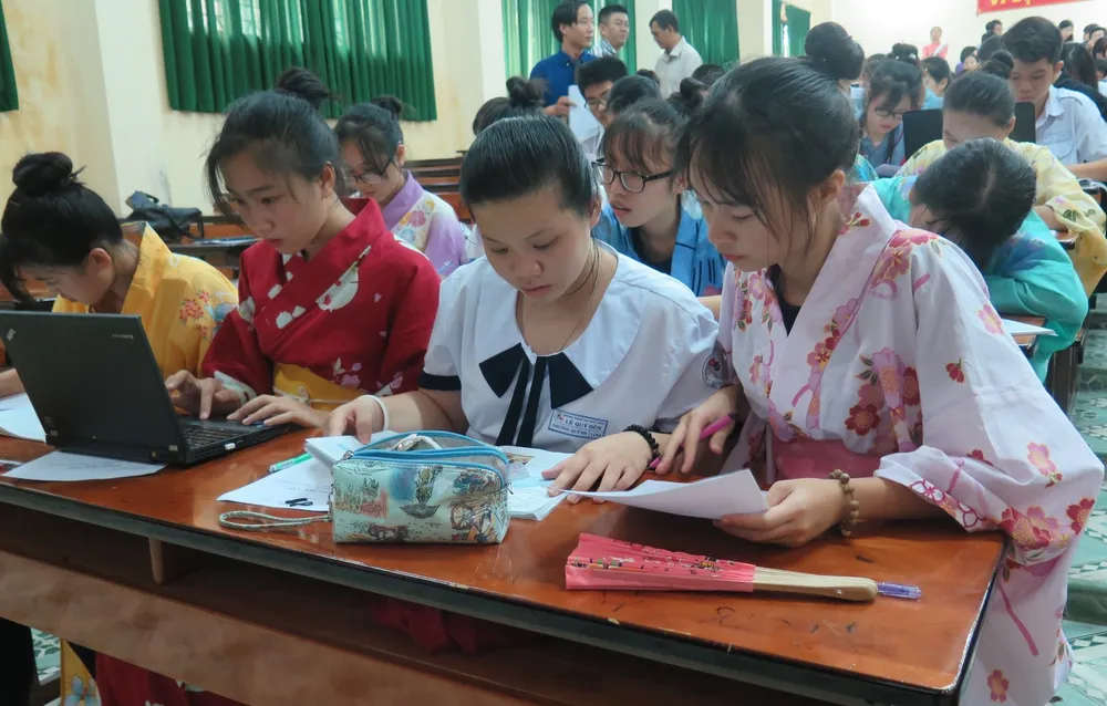 Độc đáo giờ học tái hiện về đất nước Nhật Bản ảnh 6 Độc đáo giờ học tái hiện về đất nước Nhật Bản ảnh 6