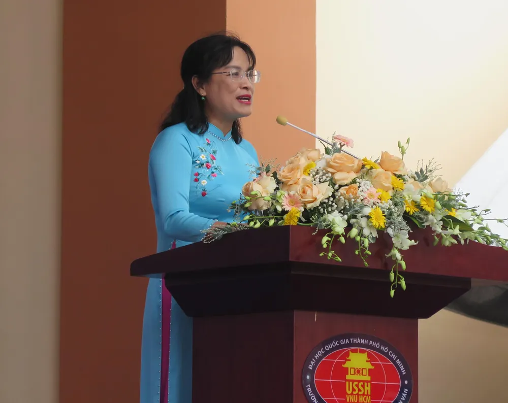 PGS.TS Ngô Thị Phương Lan phát biểu tại Lễ khai giảng. Ảnh: P.ANH PGS.TS Ngô Thị Phương Lan phát biểu tại Lễ khai giảng. Ảnh: P.ANH