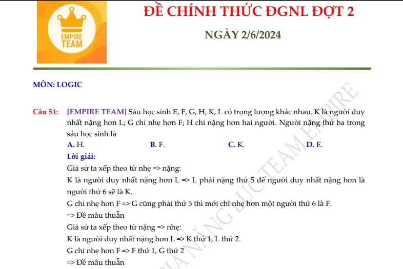 Đề thi đánh giá năng lực sai sót